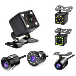 Cámara de visión trasera de coche, vídeo HD de 170 grados, visión nocturna, cámara de aparcamiento de marcha atrás, CCD, LED impermeable, Monitor de respaldo automático