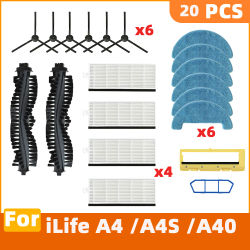 Piezas de repuesto para Robot aspirador iLife A4 A4S A40 Polaris PVCR 0926 0726W 0826, Cepillo Lateral principal, filtro Hepa, accesorios para fregona