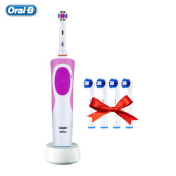 Oral-B-cepillo de dientes eléctrico Vitality 2D recargable, blanqueamiento dental inteligente con cabezales de repuesto, boquillas Oral B