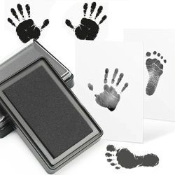 Almohadilla de Tinta Reutilizable para Huellas de Bebé, Almohadilla de Tinta para Huellas de Manos y Pies de Bebé, Sello para Manos y Pies, Regalo para Baby Shower