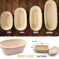 Banneton-cestas de mimbre para masa de pan, canasta de mimbre para fermentación de pan