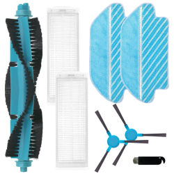 1 Juego de cepillos rodillos, cepillos laterales y kit de filtros para Cecotec Conga 3290 3390 3490 3590 3690 3790 3890 4090, piezas de repuesto para robot aspirador