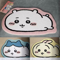 Alfombra de dibujos animados de Chiikawa, alfombra de felpa de Anime Hachiware Usagi, alfombra antideslizante para baño, cojín para coche, decoración suave para sala de estar, regalos