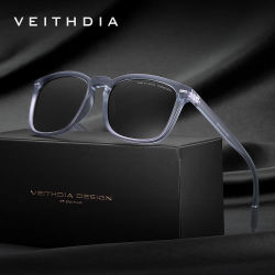 VEITHDIA Gafas de sol polarizadas vintage con protección UV400, fotocromáticas, nuevo estilo, gafas de sol de moda para hombres y mujeres 7508