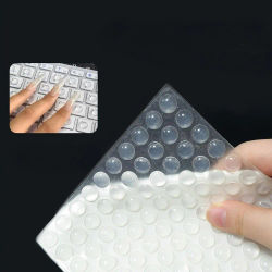 100 Uds. Tope de puerta autoadhesivo amortiguador de goma parachoques de gabinete almohadillas de silicona para muebles almohadillas protectoras de cojín