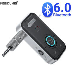 Adaptador Bluetooth 6,0 transmisor receptor de Audio inalámbrico para música de coche auriculares altavoz adaptador de Audio auxiliar con conector de 3,5mm