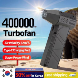 Ventilador violento de 400000RPM, potente soplador de aire, aspirador de polvo, carga tipo C, vientos fuertes, soplador de chorro Turbo sin escobillas de 53 m/s ﻿