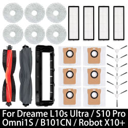 Accesorios para Dreame L10s Ultra / S10 Pro, para Mijia Omni 1S B101CN Robot X10+, cepillo principal, cepillo lateral, filtro, mopa, repuestos para robot aspirador