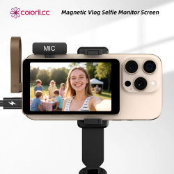 Monitor Magnético 4K para Vlog y Selfies, Pantalla de 3.94" para iPhone 17, 16, Samsung y Smartphones Android