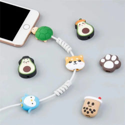 Protector de Enchufe de Cargador para iPhone (1-2 Piezas), Cubierta Protectora para Cable USB, Enrollador de Cable, Protector de Cable Resistente a Mordidas