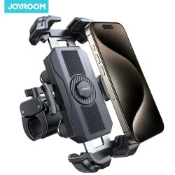 Joyroom Soporte para teléfono de motocicleta Soporte para teléfono antivibración para manillar de motocicleta Soporte para teléfono de bicicleta para iPhone para teléfono de 4,7-7"