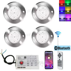 Luz LED RGB para piscina, 12W, AC85-265V, Control por aplicación Bluetooth, iluminación subacuática para exteriores, lámpara de paisaje para fuente, foco para piscina