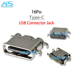 Puerto de carga USB tipo C, Conector de cargador para tableta, ordenadores de mano, teléfono móvil, 16 Pines, 12 Pines, 10 unidades por lote