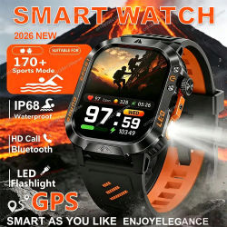 Nuevo Reloj Inteligente Militar 2026 para Hombre, 3ATM, Deportivo, Monitor de Actividad Física, Presión Arterial, Salud, Llamadas BT, GPS, Smartwatch Hw12