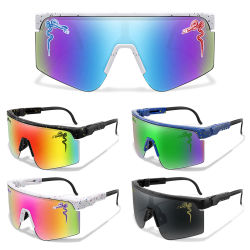 Gafas de Sol de Ciclismo con Marco Grande para Hombre, Gafas Modernas con Decoración de Puntos Aleatorios para Deportes al Aire Libre, Senderismo y Pesca