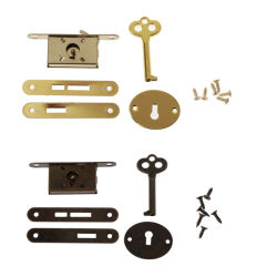 Pestillos de caja de madera, cerradura decorativa para muebles con llave, cerradura decorativa para cajones, armario, caja