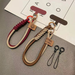 Cordón para teléfono móvil con colisión de Color de estilo británico, correa de muñeca antipérdida para teléfono móvil, cuentas de cadena para colgar SJGS20