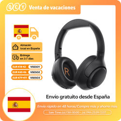 QCY-auriculares inalámbricos H3 ANC, cascos por encima de la oreja con Bluetooth 5,4, Audio de alta resolución, 43dB, híbridos, cancelación activa de ruido, 60H