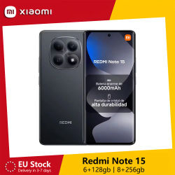 Xiaomi Redmi Note 15 - Smartphone de 6+128GB/8+256GB, Pantalla AMOLED de 6,77", MediaTek Helio G100-Ultra, Cámara de 108MP, Batería de 6000 mAh, Cargador no Incluido