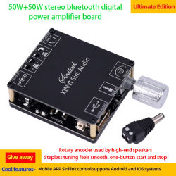 XINYI Sini Audio C50L/C100L estéreo Bluetooth placa amplificadora de potencia Digital 50W doble canal 360 grados sintonización continua AMPModule