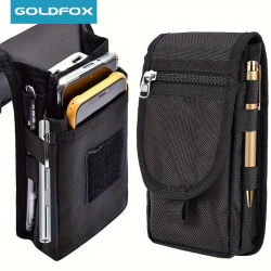 Bolsa multifuncional para teléfono móvil de 6,3 pulgadas, bolsillo de tela Oxford, funda para cinturón para teléfono móvil, bolsa para exteriores para hombre para Iphone 16 15
