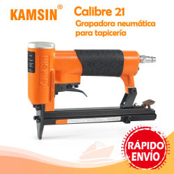 Grapadora Neumática para Tapicería KAMSIN KN8016, 21GA, Tipo 80, Corona de 1/2, Grapadora Neumática para Muebles, Pistola de Grapas de Alambre Fino