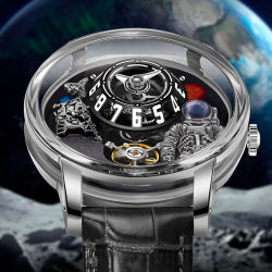Relojes de pulsera PINDU Design 2025 para hombre, relojes de pulsera de lujo con Robot astronauta serie espacial, relojes luminosos de zafiro resistentes al agua para hombre