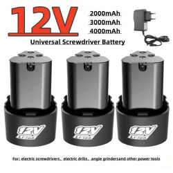 Batería de destornillador/taladro premium de 12 V, 4,0 Ah para amoladoras angulares DKCD y llaves de impacto, batería de iones de litio + cargador