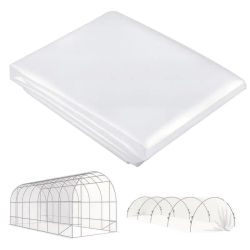 Cubierta para invernadero de plástico, lona para cubrir plantas, resistente a los rayos UV, impermeable, 7 x 8 m