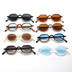 Gafas de sol ovaladas pequeñas a la moda para mujeres y hombres, gafas de sol de viaje con estilo Vintage, gafas de protección UV400 para exteriores