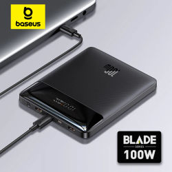 Baseus 100W Power Bank 20000mAh tipo C PD carga rápida Powerbank cargador de batería externo portátil para Notebook con Cable de 100W