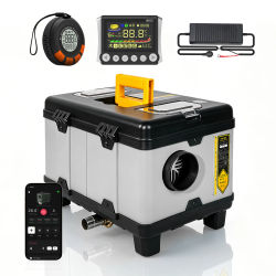 Calentador de Aire Diésel TB10PRO de 8KW, 12V/24V/220V, con Aplicación Bluetooth, Modo de Ventilación, Monitor de CO para Camping, Fábrica, Barco