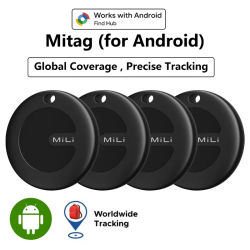 Localizador GPS Inteligente MiTag con Bluetooth, Compatible con Android y Google Find My Device, Herramienta Antipérdida para Llaves y Mascotas