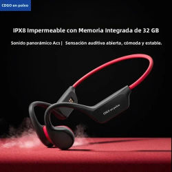 POLVCDG auriculares de conducción ósea X7 IPX8 32GB Bluetooth 5,3 auriculares inalámbricos con micrófono impermeable natación 2023 nuevo