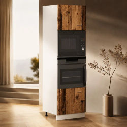 Mueble para Horno de Microondas Lyon Wood Vintage 60x57x207cm + Alta Calidad y Fácil de Limpiar