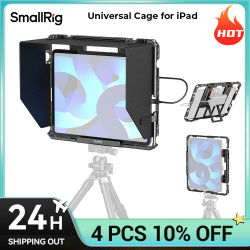 SmallRig Jaula de metal universal para iPad, monitor adaptador de montaje en trípode para iPad apto para iPad Pro 12,9, Air, Mini con orificio de 1/4"-20