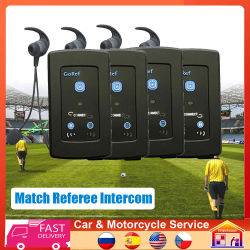 GOREF 1200M Intercomunicador Manos Libres Auriculares de Árbitro Bluetooth Inalámbrico en Tiempo Real Interfono Dúplex Completo MAX. Talkie de 4 grupos