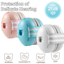 YHKEMA Protectores Auditivos para Bebés de 0 a 3 Años, Orejeras con Reducción de Ruido de 25dB, Auriculares con Reducción de Ruido