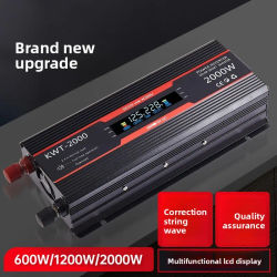 Inversor Solar de 12v, 220v, 600W, 1200W, 2000W, transformador de voltaje portátil, convertidor de cargador automático, inversor de corriente para coche