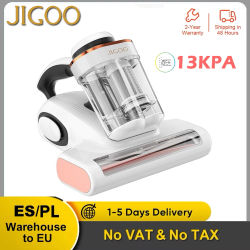 JIGOO J300 Aspiradora Inteligente de Doble Recipiente para Ácaros, 500W con Succión de 13Kpa, Sensor de Ácaros, Diseño de Doble Recipiente, Rodillo de Cepillo Metálico 55 ℃ Aire caliente