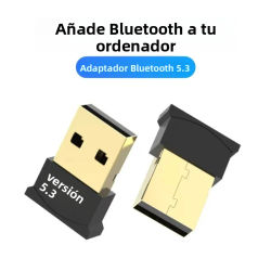 Adaptador Bluetooth USB 5.3 para computadora de escritorio, adaptador Bluetooth sin controladores, no compatible con todos los dispositivos del sistema iOS