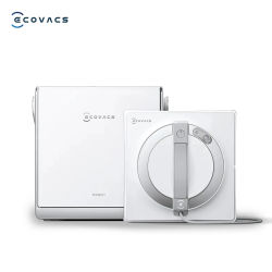 Robot limpiador de ventanas ECOVACS WINBOT W2 PRO OMNI, portátil, con estación multifuncional, carga mientras trabaja y cabezal de pulverización triple.