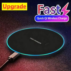 Cargador Inalámbrico para iPhone 17 16 15 14 Pro Max, Base de Carga Rápida por Inducción para Samsung S23 S22 Xiaomi Huawei