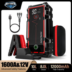 AntPower 12000mAh 12V arrancador de batería de coche cargador portátil gasolina diésel dispositivo de arranque automático refuerzo arrancador de emergencia