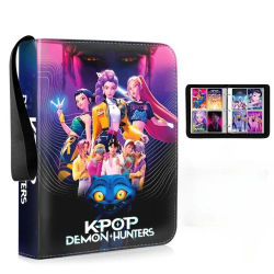 Nuevo Álbum de Colección de Tarjetas de Demon Hunters de 400 Piezas, Carpeta de Fotos con Cremallera de PU, Soporte para Tarjetas, Colección de Juguetes, Tarjetas de Colección, Hobby