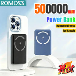 Cargador de batería externo inalámbrico magnético ROMOSS de 50000mAh para Magsafe, carga rápida, batería de repuesto para iPhone, Samsung, Huawei