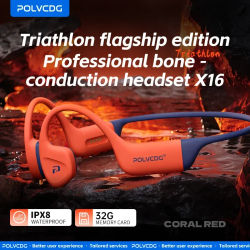 POLVCDG auriculares de natación de conducción ósea IPX8 impermeables 32GB de memoria Bluetooth 5,4 material de silicona 2025 nuevo producto x16