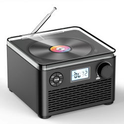 Reproductor de cd portátil con altavoces y CD recargable pequeño bluetooth con USB mp3 y radio FM