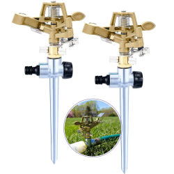 2PCS 360 ° Aspersor de Jardín Giratorio, Herramientas de Riego Automático para Césped, Granja, Invernadero, Plantas de Jardinería