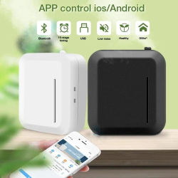Difusor de Aromas Inteligente con Control por Bluetooth desde el Móvil, Máquina de Fragancia de Aceites Esenciales Puros de 300m³, Dispositivo de Aromatización para Hogar y Centros Comerciales